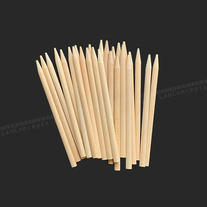Custom Wood Stick Craft Bamboo Stick Pointy Stick Round Wooden Stick with Customized Logo Bamboo Skewer Lollipop Popsicle Sticks Icecream Stick