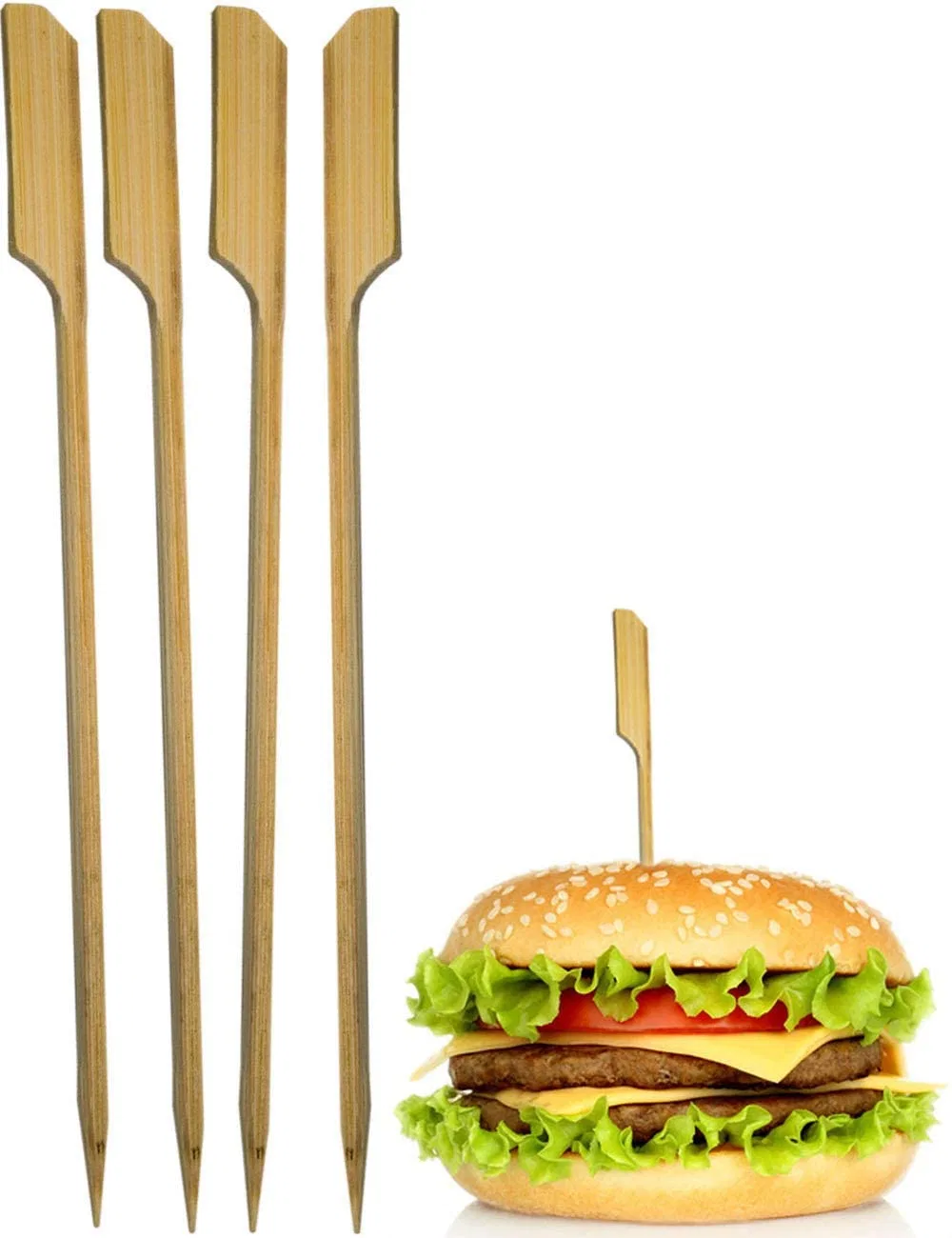 Factory Price Food Grade Disposable Degradable Bamboo Wooden BBQ Skewer for Party Supplies