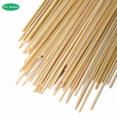 Wholesale Biodegradable Disposable Round BBQ Skewer Wood Stick Bamboo Skewer for Barbecue